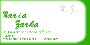 maria zarka business card